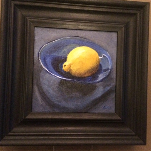 Lemon on Blue Glass-36