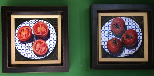 Tomatoes on Blue Plate- 66