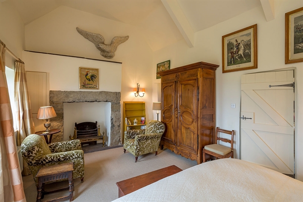 Seating area in the bedroom Now with a wood burner